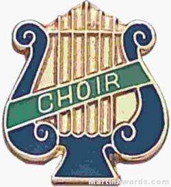 5/8″ Enameled Choir Music Pin 1